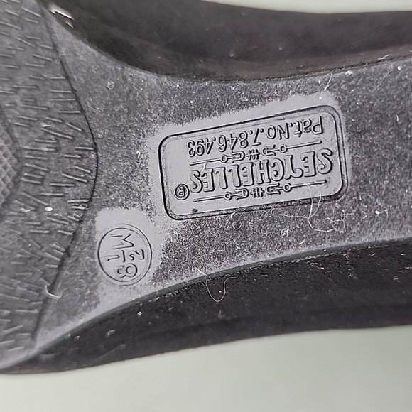 Seychelles Gertrude Heels Women's 8.5 Black Suede Leather Wedge Slip On NWOT - Picture 7 of 9